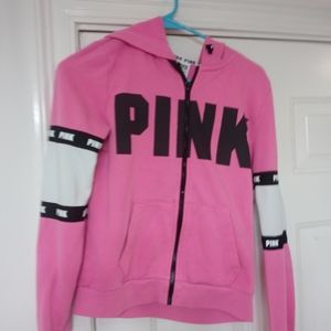 PINK hoddie with zipper